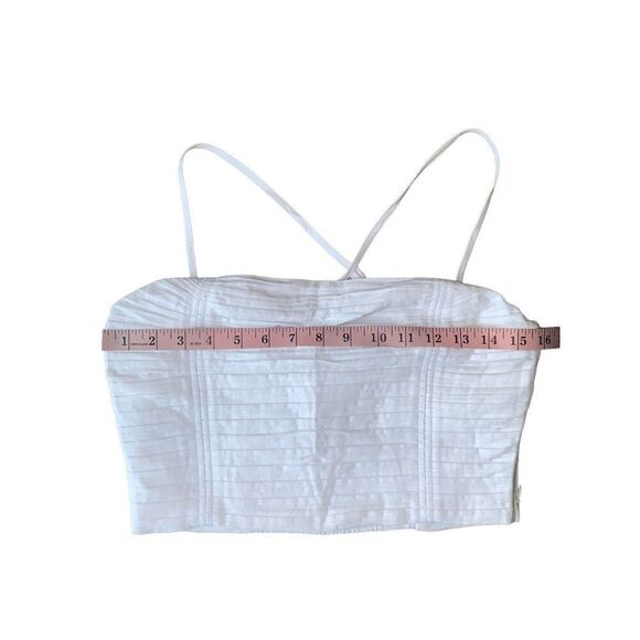 Madewell White Poplin Crop Tube Top - Picture 9 of 10